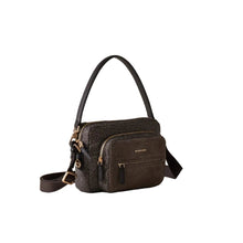 Carica l'immagine nel visualizzatore di Gallery, Borbonese B-Club Camera Case Small Cenere/Cacao - STANGA Pelletteria

