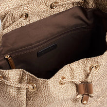Carica l'immagine nel visualizzatore di Gallery, Borbonese B-Club Zaino Medium Con Patta Beige/Marrone - STANGA Pelletteria

