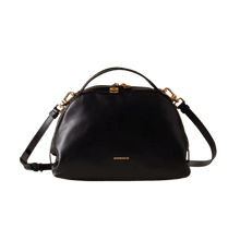 Carica l&#39;immagine nel visualizzatore di Gallery, Borbonese Bauletto Sexi S In Vitello Nero - STANGA Pelletteria
