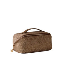 Carica l'immagine nel visualizzatore di Gallery, Borbonese Beauty Case Con Maniglia Beige/Marrone - STANGA Pelletteria
