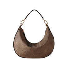 Carica l'immagine nel visualizzatore di Gallery, Borbonese Borsa Frame Hobo Medium Op Naturale/Black - STANGA Pelletteria
