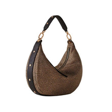 Carica l'immagine nel visualizzatore di Gallery, Borbonese Borsa Frame Hobo Medium Op Naturale/Black - STANGA Pelletteria
