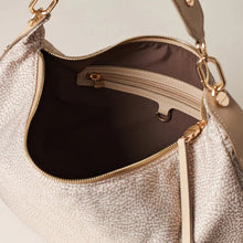Carica l'immagine nel visualizzatore di Gallery, Borbonese Borsa Frame Hobo Medium Sabbia - STANGA Pelletteria
