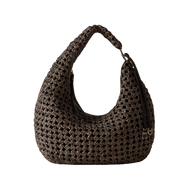 Borbonese Borsa Hobo La Nido Medium Op Naturale/Black - STANGA Pelletteria