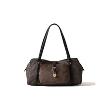 Carica l'immagine nel visualizzatore di Gallery, Borbonese Borsa Poche Bauletto Medium Suede/Catrame - STANGA Pelletteria
