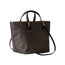 Carica l'immagine nel visualizzatore di Gallery, Borbonese Borsa Shopping Medium Catrame/Nero - STANGA Pelletteria
