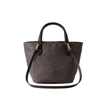 Carica l'immagine nel visualizzatore di Gallery, Borbonese Borsa Shopping Small Catrame/Nero - STANGA Pelletteria
