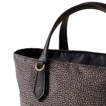 Carica l'immagine nel visualizzatore di Gallery, Borbonese Borsa Shopping Small Catrame/Nero - STANGA Pelletteria
