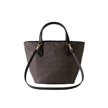 Carica l'immagine nel visualizzatore di Gallery, Borbonese Borsa Shopping Small Catrame/Nero - STANGA Pelletteria
