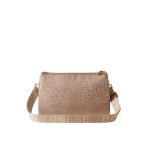 Borbonese Borsa Tracolla Eco Line Small Sabbia - STANGA Pelletteria