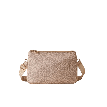 Borbonese Borsa Tracolla Eco Line Small Sabbia - STANGA Pelletteria