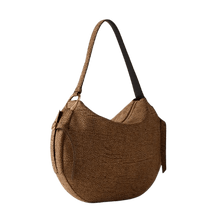 Carica l&#39;immagine nel visualizzatore di Gallery, Borbonese Bridle Hobo Medium Camoscio Naturale - STANGA Pelletteria
