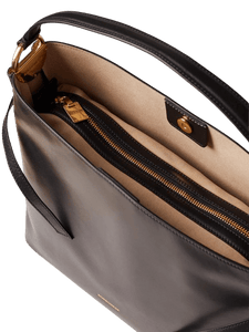 Borbonese Bridle Secchiello Medium Nero/ Op Naturale - STANGA Pelletteria