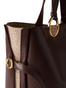 Borbonese Bridle Shopping Medium Castano/Mushroom - STANGA Pelletteria
