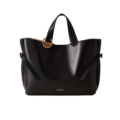 Borbonese Bridle Shopping Medium Nero/Op Naturale - STANGA Pelletteria