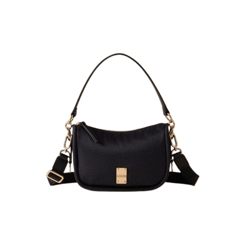 Borbonese Cahier Hobo Small Dark Black - STANGA Pelletteria