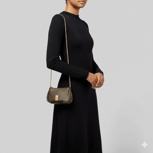 Borbonese Cahier Tracolla Mini Op Naturale/Black - STANGA Pelletteria