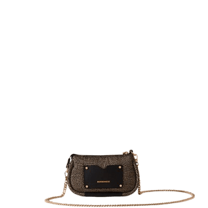 Borbonese Cahier Tracolla Mini Op Naturale/Black - STANGA Pelletteria