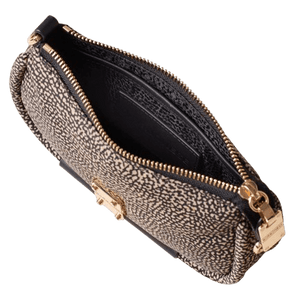 Borbonese Cahier Tracolla Mini Op Naturale/Black - STANGA Pelletteria