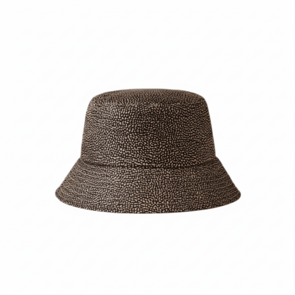 Borbonese Cappello Da Pescatore Op Natural/Black - STANGA Pelletteria