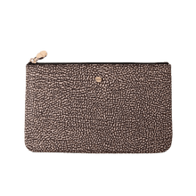 Carica l&#39;immagine nel visualizzatore di Gallery, Borbonese Classica Flat Pouch Grande Op Natural/Black - STANGA Pelletteria
