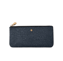 Carica l&#39;immagine nel visualizzatore di Gallery, Borbonese Classica Flat Pouch Piccola Denim - STANGA Pelletteria
