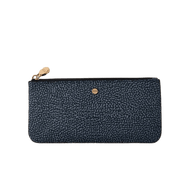 Borbonese Classica Flat Pouch Piccola Denim - STANGA Pelletteria