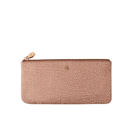 Borbonese Classica Flat Pouch Piccola Mauve - STANGA Pelletteria
