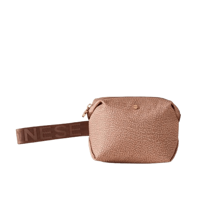 Borbonese Cosmetic Case Con Maniglia Mauve - STANGA Pelletteria