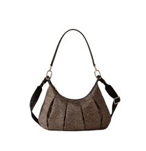 Carica l&#39;immagine nel visualizzatore di Gallery, Borbonese Croissant Hobo Small Op/Natural Black - STANGA Pelletteria
