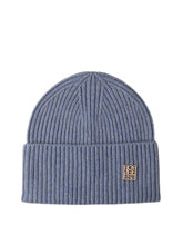 Carica l&#39;immagine nel visualizzatore di Gallery, Borbonese Cuffia Risvolto Powder Blue - STANGA Pelletteria
