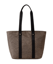 Carica l&#39;immagine nel visualizzatore di Gallery, Borbonese Eco Line Shopper Medium Op Natural/Black - STANGA Pelletteria
