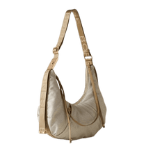 Carica l&#39;immagine nel visualizzatore di Gallery, Borbonese Fold Hobo Small Sand - STANGA Pelletteria
