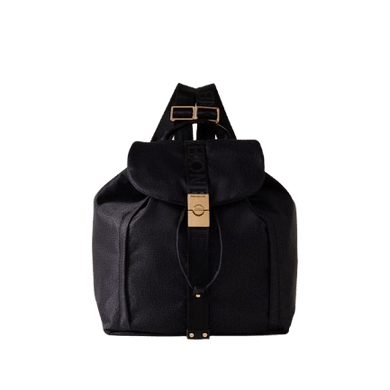 Borbonese Fold Zaino Medium Dark Black - STANGA Pelletteria