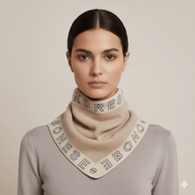 Carica l&#39;immagine nel visualizzatore di Gallery, Borbonese Foulad 90x90 Cream/Op Naturale - STANGA Pelletteria
