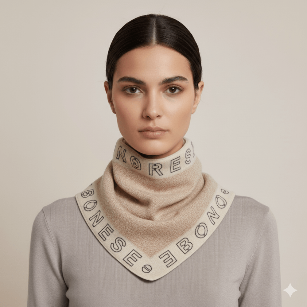 Borbonese Foulad 90x90 Cream/Op Naturale - STANGA Pelletteria