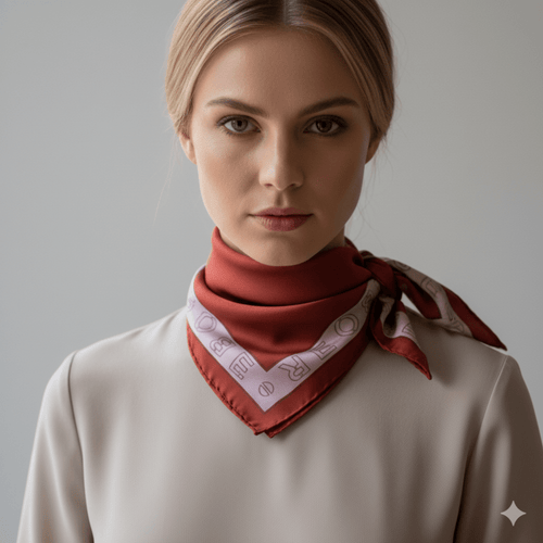 Borbonese Foulad 90x90 Lavanda/Merlot - STANGA Pelletteria