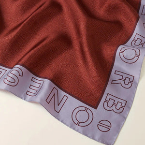 Borbonese Foulad 90x90 Lavanda/Merlot - STANGA Pelletteria