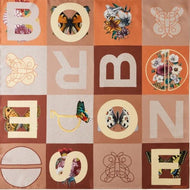 Borbonese Foulad 90x90 Tangerine/Coconut/Sabbia - STANGA Pelletteria