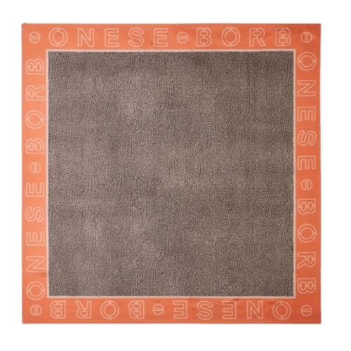 Borbonese Foulad 90x90 Tangerine/Op Naturale - STANGA Pelletteria