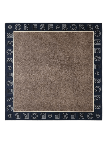 Borbonese Foulard 90x90 Blu/Op Naturale - STANGA Pelletteria
