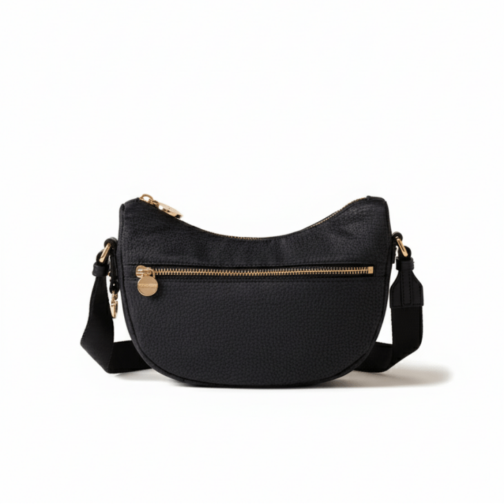 Borbonese Hobo Luna Mini Dark Black - STANGA Pelletteria