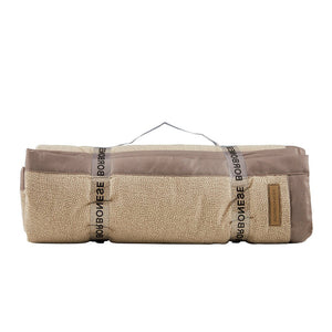 Borbonese Home Plaid Plaid di cotone OPLA’ Tortora - STANGA Pelletteria