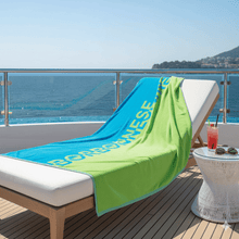 Carica l'immagine nel visualizzatore di Gallery, Borbonese Home Telo Mare Trinidad 90x160 Turchese - STANGA Pelletteria
