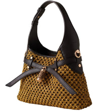 Carica l'immagine nel visualizzatore di Gallery, Borbonese Limited Edition B - Halo Mini Senape/Ebano - STANGA Pelletteria
