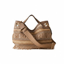 Carica l'immagine nel visualizzatore di Gallery, Borbonese London Hobo Bag Medium Jacquard Naturale - STANGA Pelletteria
