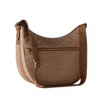 Carica l'immagine nel visualizzatore di Gallery, Borbonese Luna Bag Medium Beige/Marrone - STANGA Pelletteria
