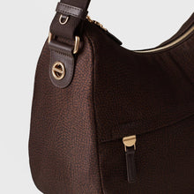 Carica l'immagine nel visualizzatore di Gallery, Borbonese Luna Bag Medium Cioccolato - STANGA Pelletteria
