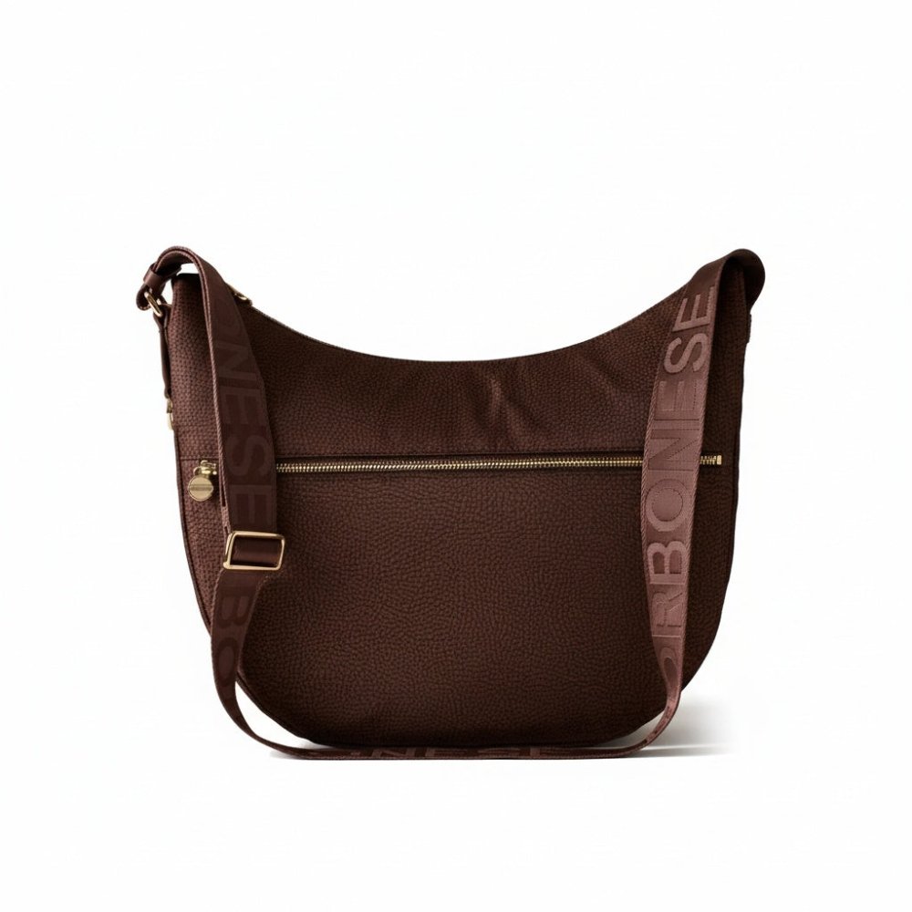 Borbonese Luna Bag Medium Noisette - STANGA Pelletteria