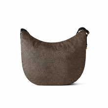 Carica l&#39;immagine nel visualizzatore di Gallery, Borbonese Luna Bag Medium OP Natural/Black - STANGA Pelletteria
